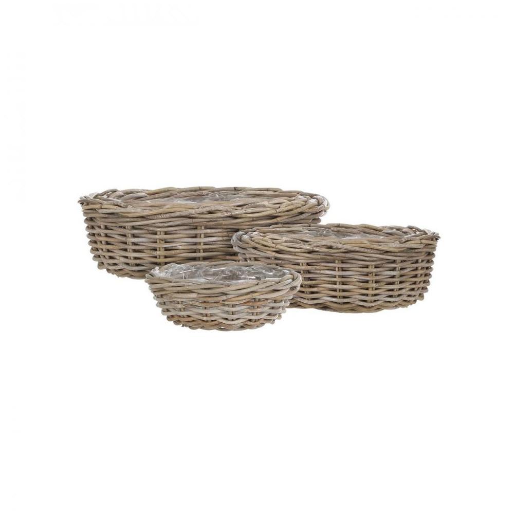 Mica Decorations - Marcia Set Of 3 Round Baskets