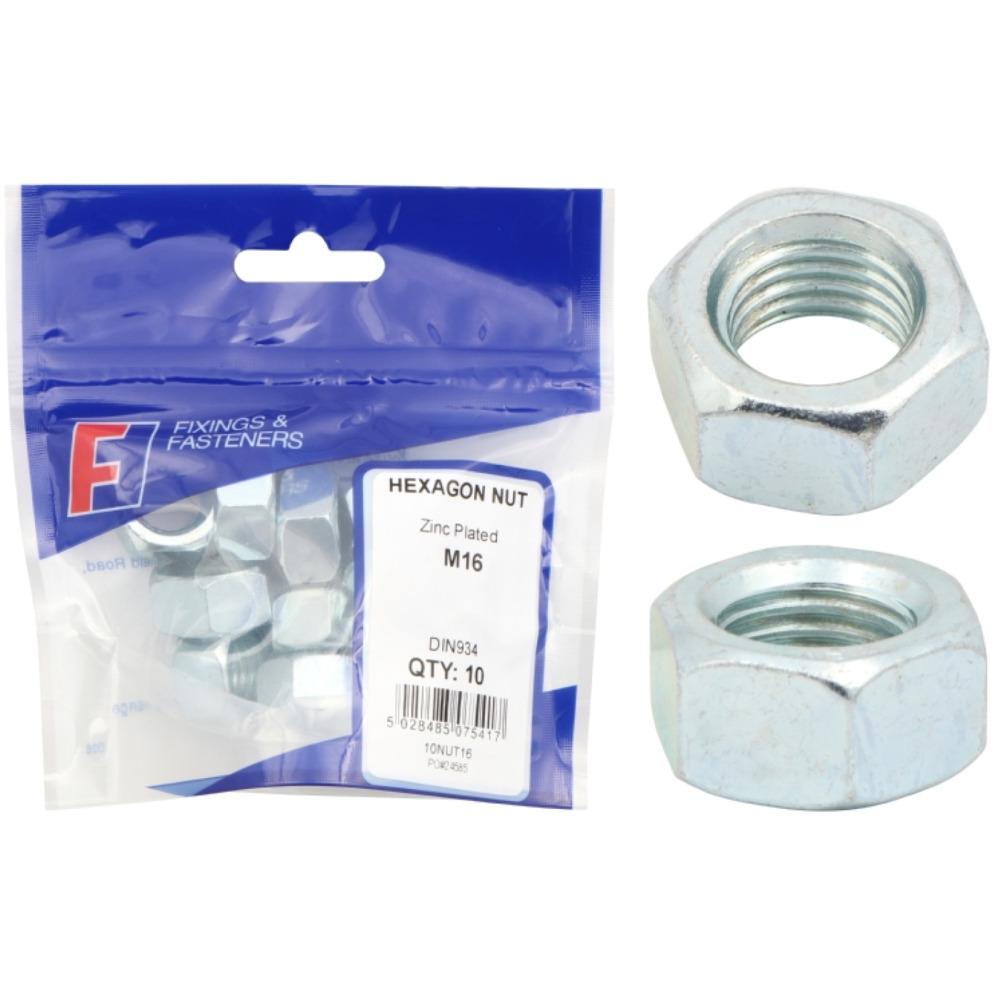 Forgefix Prepack Hexagon Nut Zinc Plated M5
