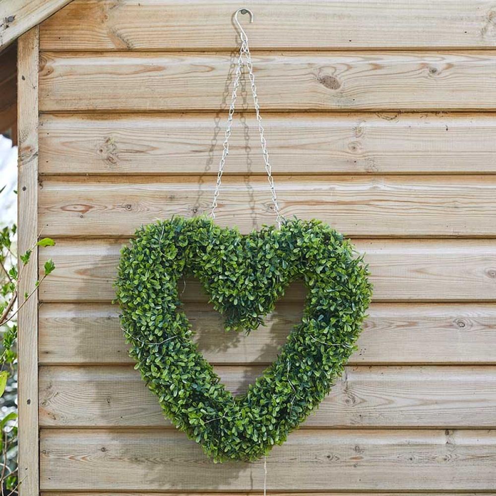 Faux Decor - Boxwood Heart 40cm