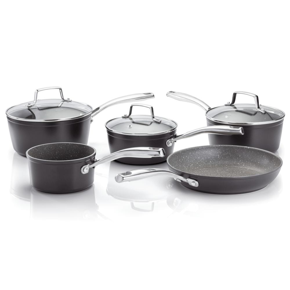 Stellar Rocktanium, 5 Piece Saucepan Set, Non-Stick