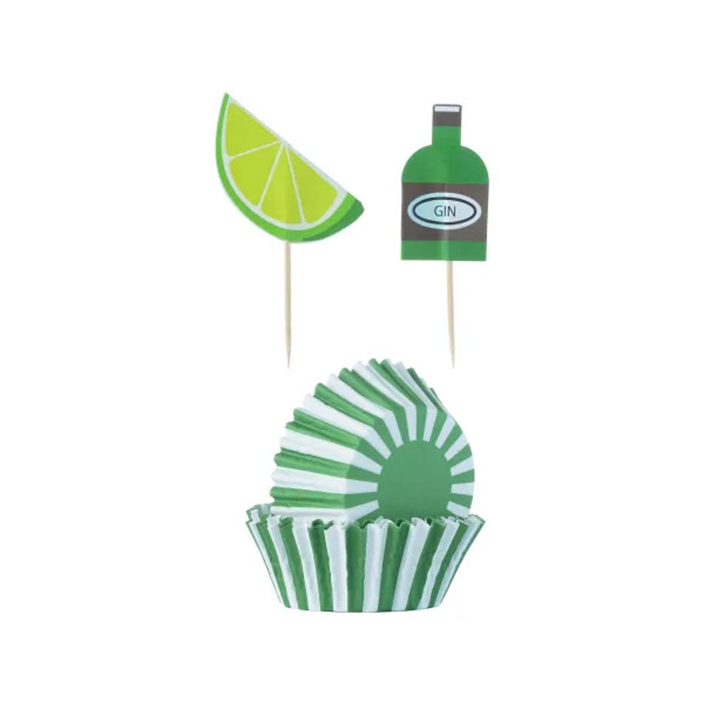 Mason Cash 48 Gin & Tonic Cupcake Case & Toppers