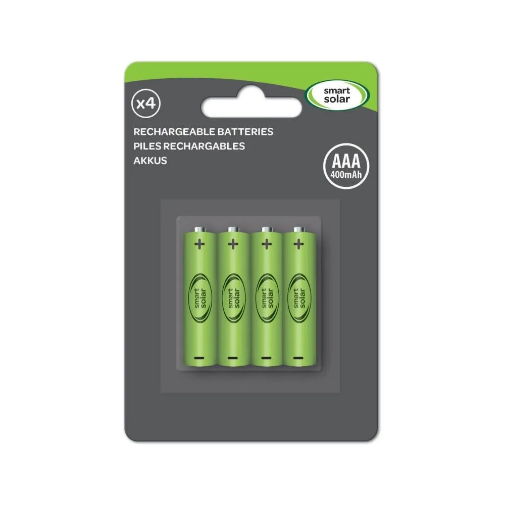 Smart Solar - Aaa In 600Mah 4 Pcs In A Blister Pack (24 Pcs Per Carton)