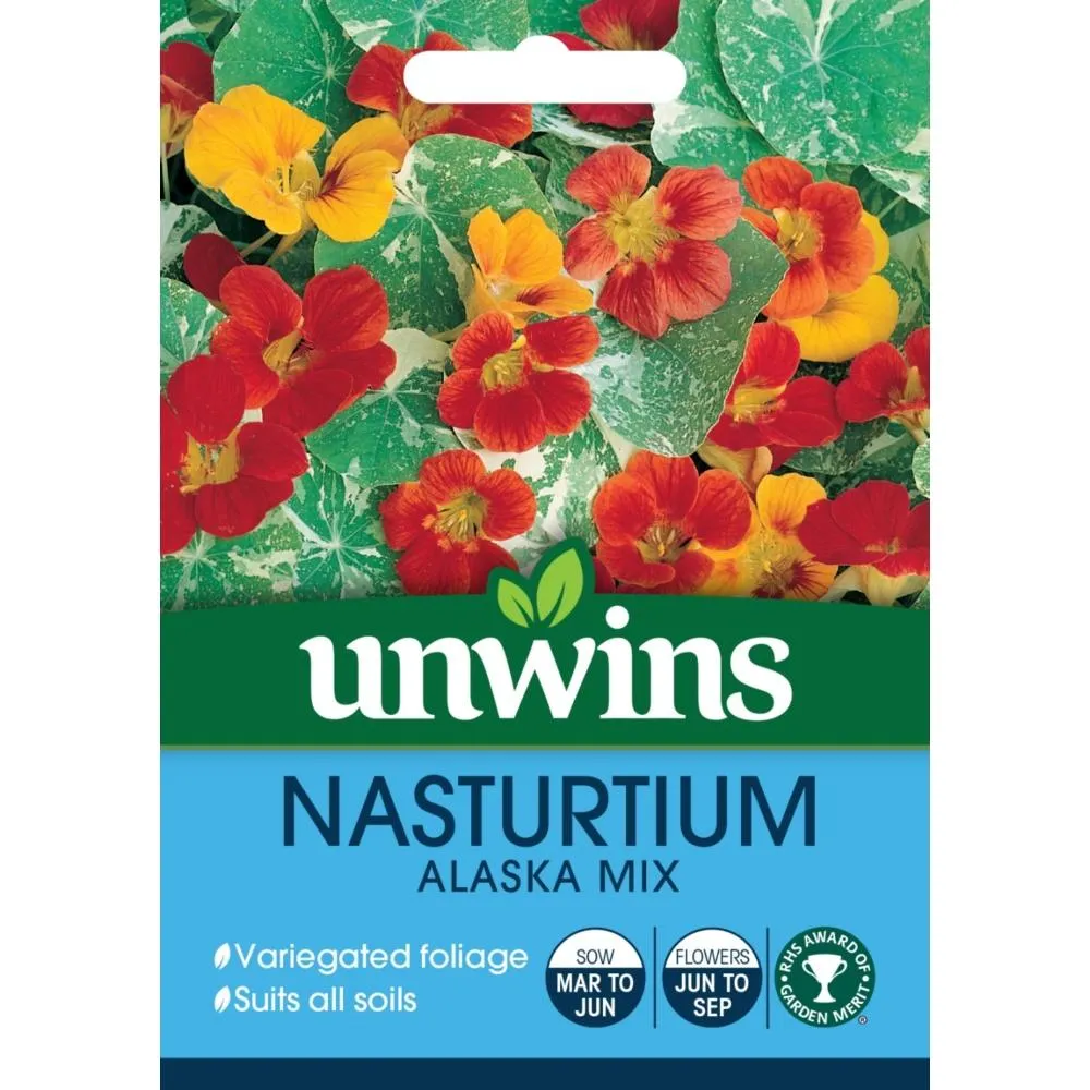 Unwins Nasturtium Alaska Mix