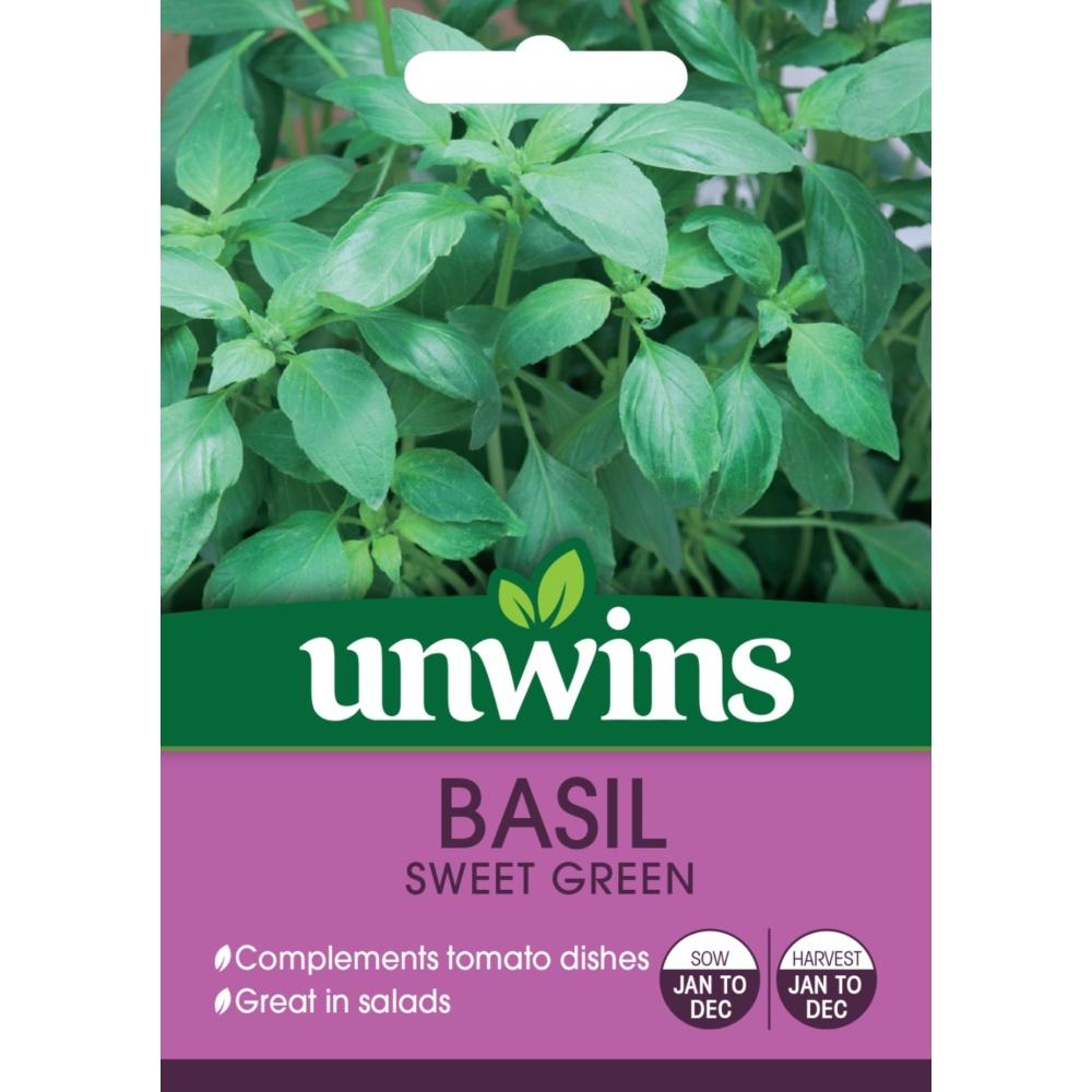 Unwins Herb Basil Sweet Green