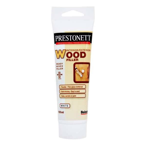 Prestonett Int/Ext Wood Filler White 125ml