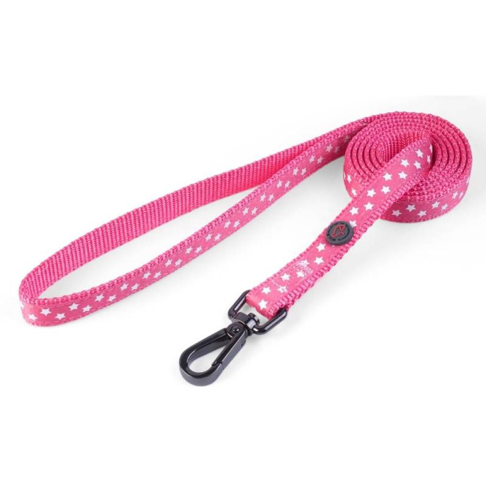 Zoon - Starry Pink Standard Walkabout Dog Lead (120 X 2cm)