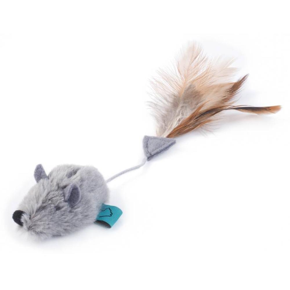 Zoon - Nip-It Catnip Grey Mouse & Feather