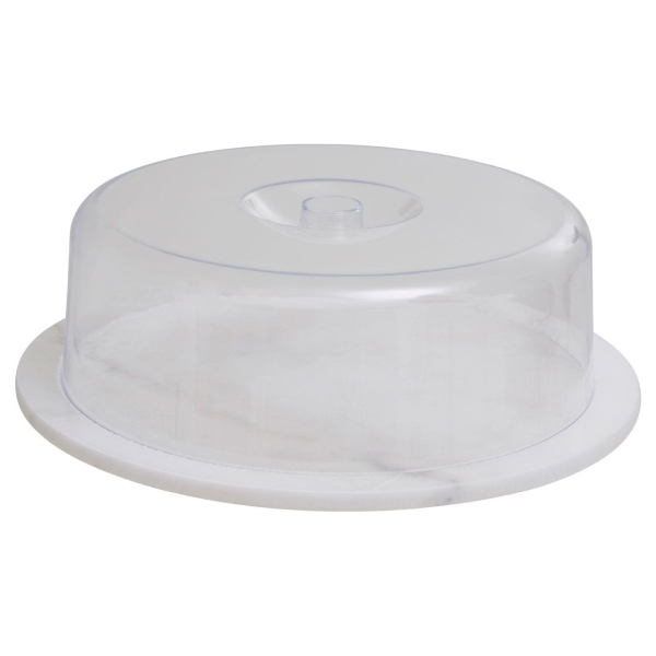 Round White Marble Cheese Board