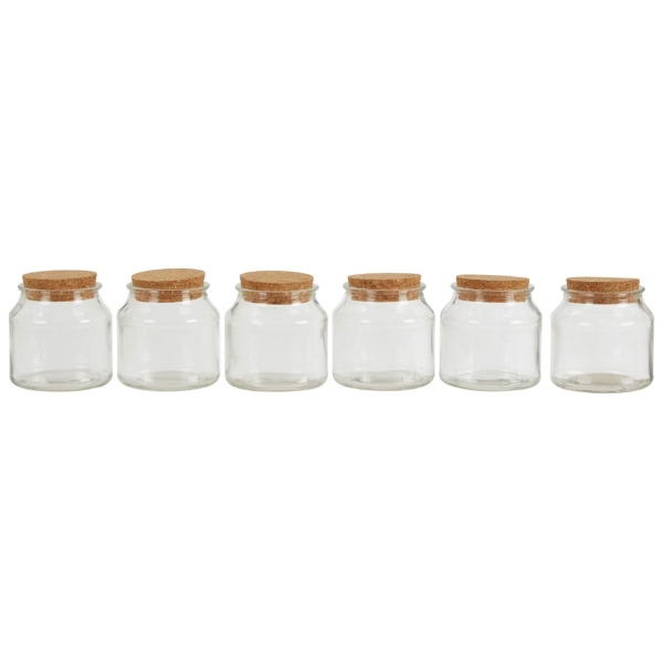 Tromso 6Pcs Round Small Glass Jars