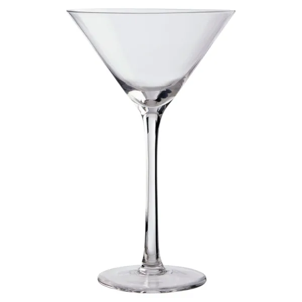 2 Clear Martini Glasses 250ml