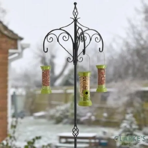 Triple Garden Hanger Bird Feeder Scroll 2M