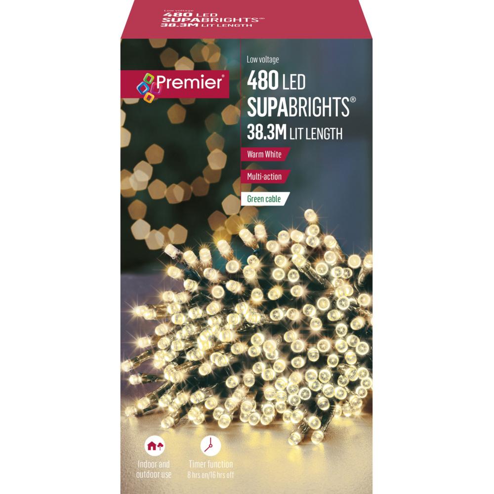 480 Led Multi-Action Supabrights With Timer - Warm White