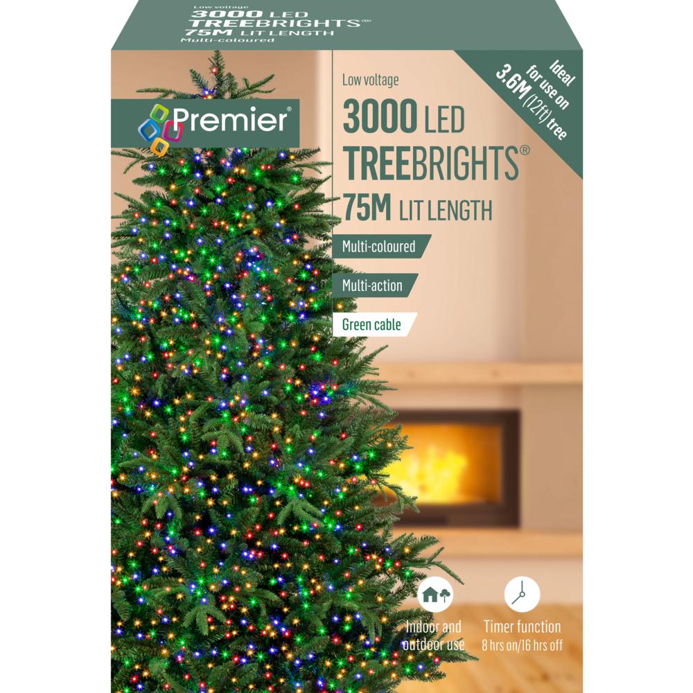 3000 Led Multi-Action Treebrights - Multi-Coloured