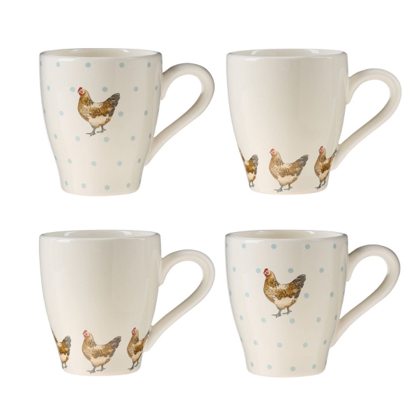 Mrs Henderson Mugs - Set Of 4 / 300ml - Dolomite