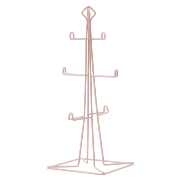 Vertex 6 Cup Mug Tree - Pink Finish