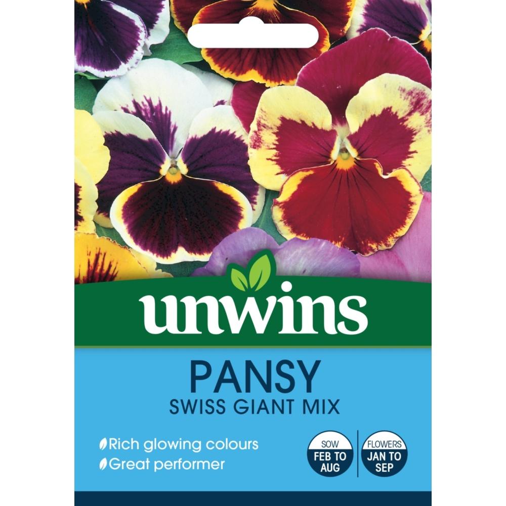 Unwins Pansy Swiss Giant Mix