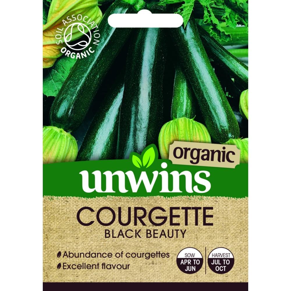 Unwins Courgette Black Beauty (Organic)