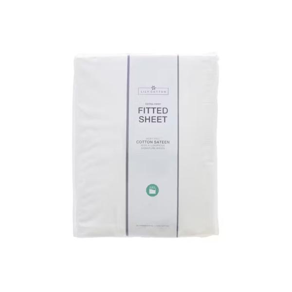 Lily Cotton 200Tc Sateen Ftd White K/S