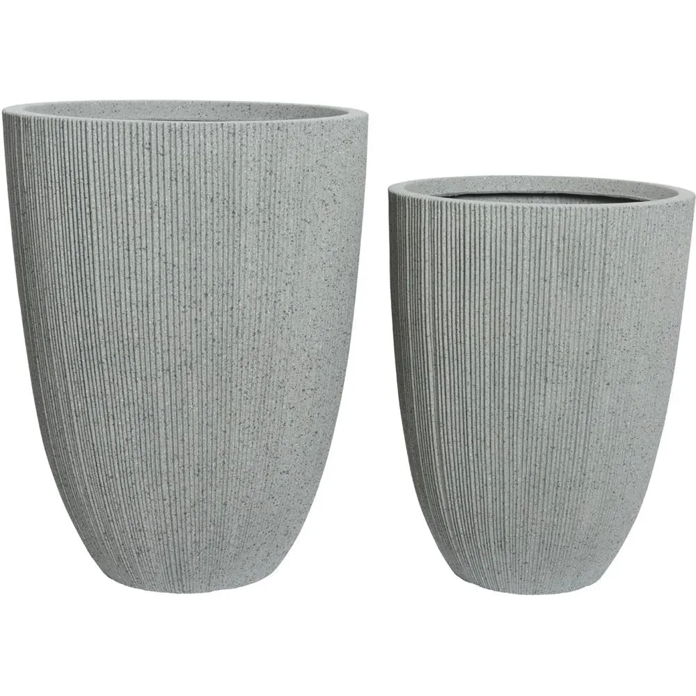 Lennox Plastic Planter Set Of 2 - Beige
