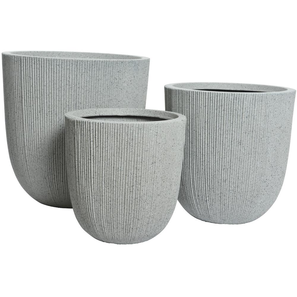 Lennox Plastic Planter Set Of 3 - Beige