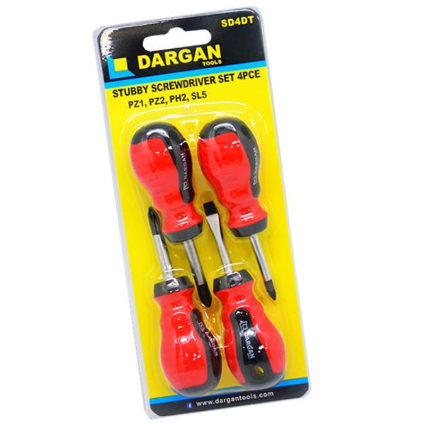 Dargan 4Pce Stubby Screwdriver Set