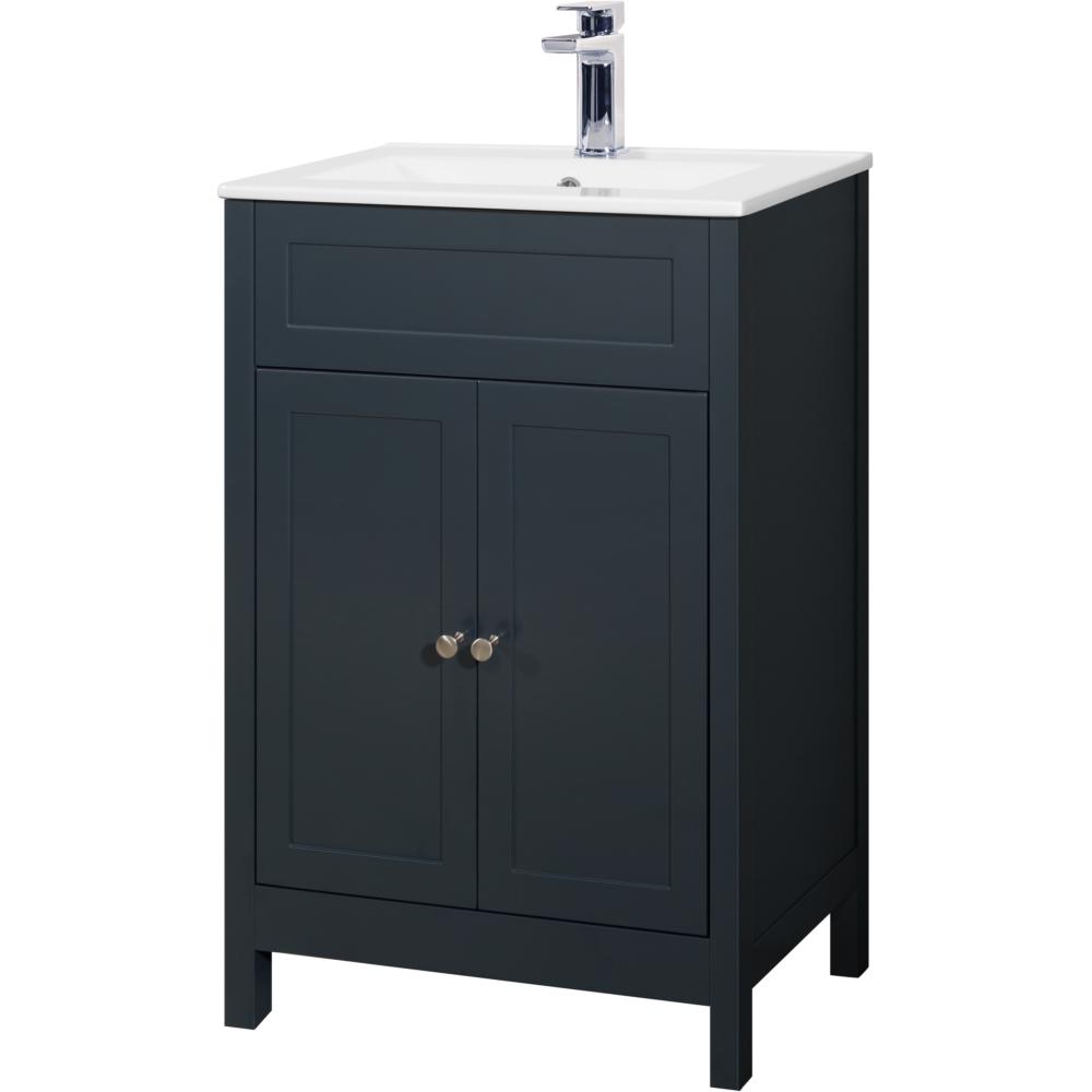 Floor Standing 2 Door Unit & Basin (Anthracite) - 60cm