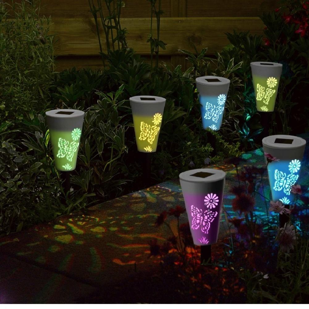 Smart Solar - Silhouette Stake Lights, 6Pc Carry Pack, Fsdu 36