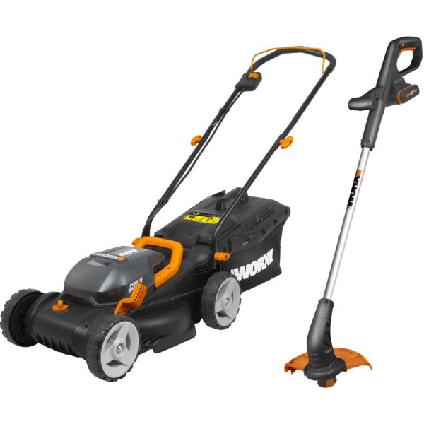 Worx 34cm Mower & 25cm Trimmer Wg927E