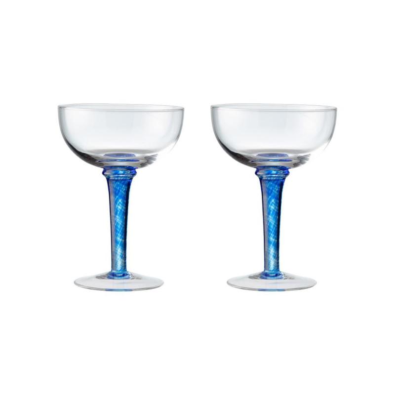 Denby Imperial Blue Champagne Glasses - Set Of 2