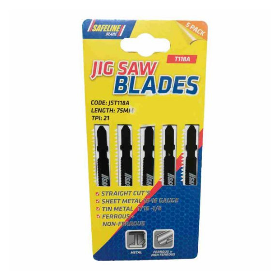 Safeline Jig Saw Blades Wood 75mm (5)