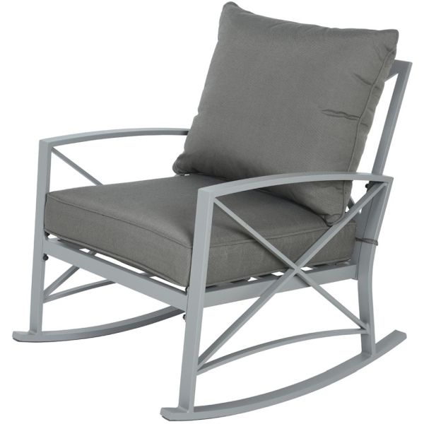 Peru Aluminium Rocking Garden Chair - Anthracite