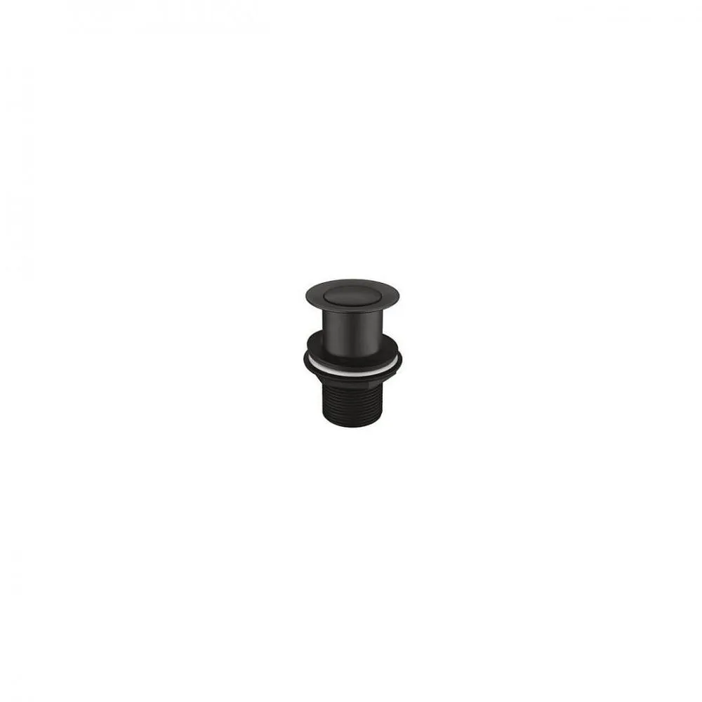 Unslotted Click Clack Basin Waste - Orca Black