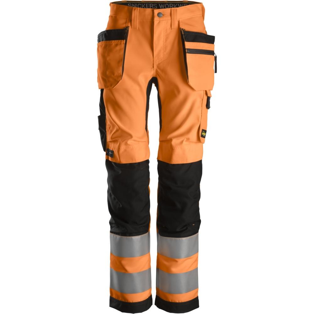 Snickers - Allroundwork, Women'S High-Vis Trousers+ Holster Pockets Class 2 - High Vis OrangeBlack