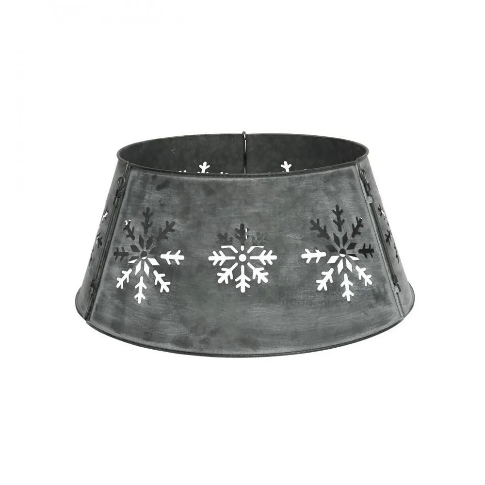 Everlands - Silver Metal Tree Skirt - 70cm X 28cm