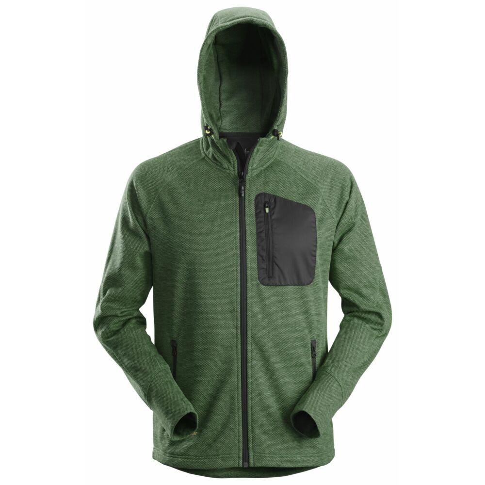 Snickers - Flexiwork, Fleece Hoodie - Forest GreenBlack