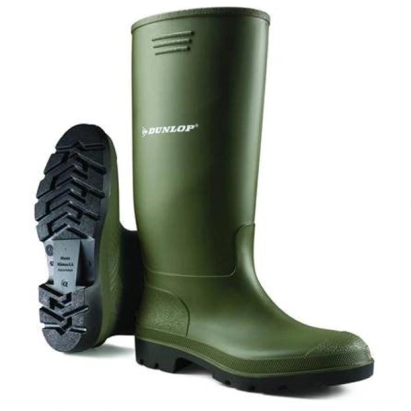 Dunlop Edmar Green Pvc Wellingtons 39 - Size 6