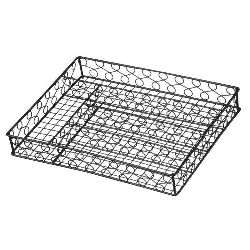 Twist 5 Comp Cutlery Tray Black (Metal) 26 X 31 X 5cm H