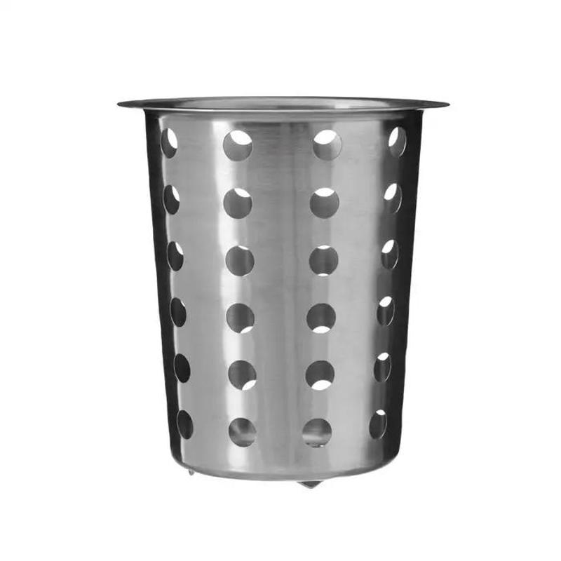 Brooks14cm Rnd Brushed S/S Cutlery Caddy W/Small Holes