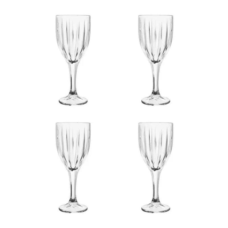 Beaufort Crystal S/4 290Ml Clear Wine Glasses