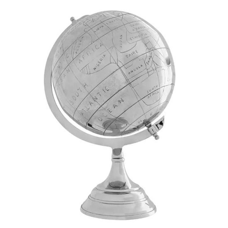 Churchill Lrg Globe Nickel Fin 42 X 42 X 59cm