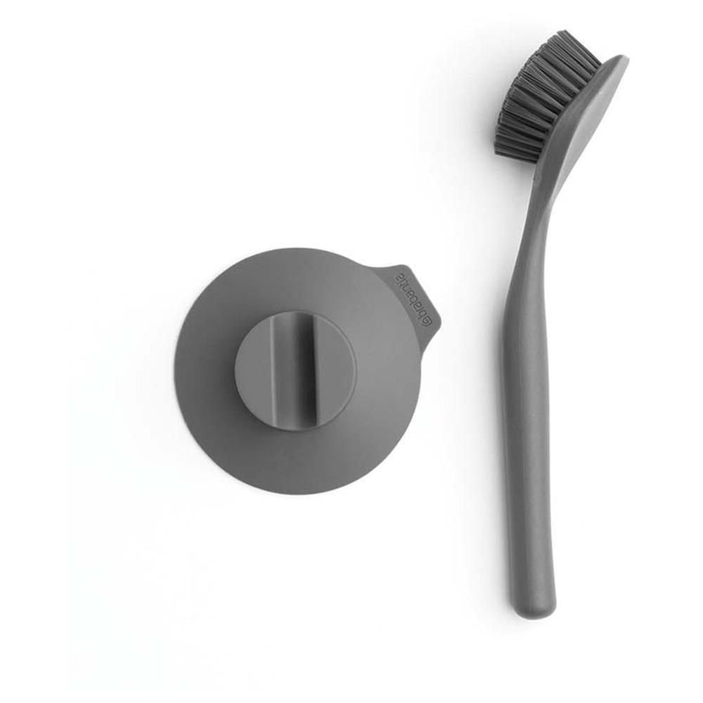 Brabantia Brush With Suction Cup Holder Dark Grey Brabantia