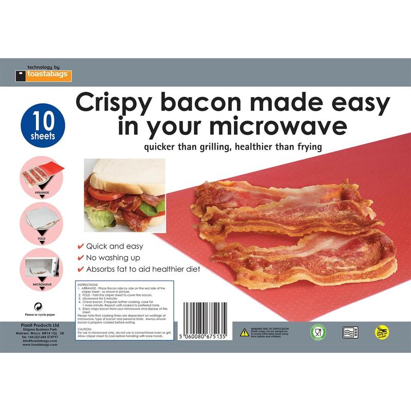 Planit Microwave Bacon Sheets 10 Pack