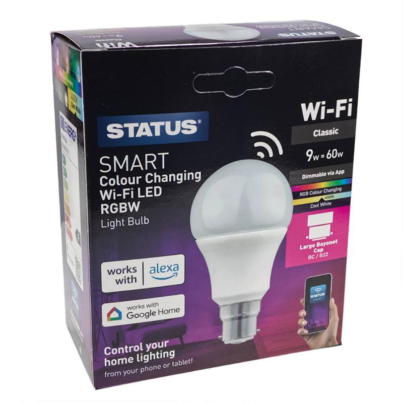 Status Smart Led Colour Changing Rgbw Gls Bulb 9W Bc