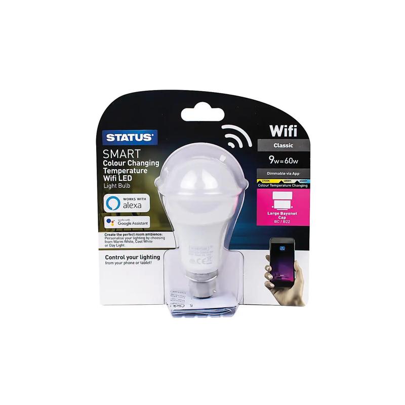 Status Smart Led Colour Changing Temp Gls Bulb 9W Bc