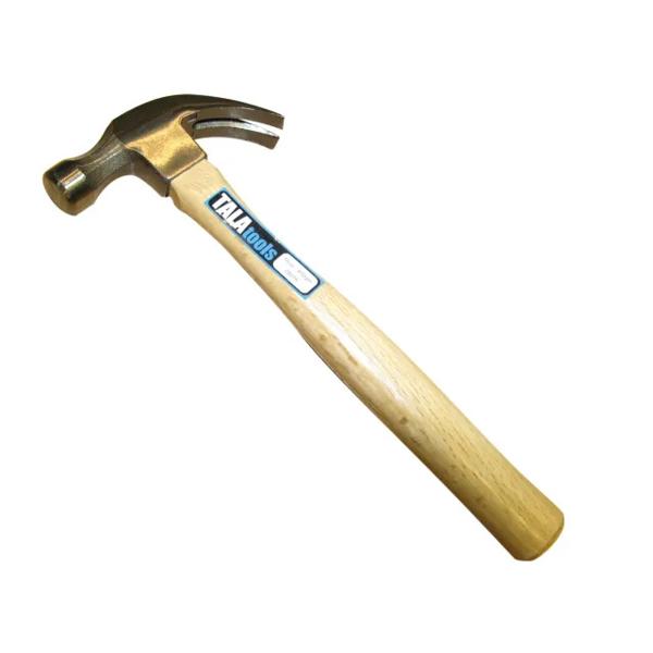 Tala Claw Hammer, Wooden Handle 450G (16Oz)