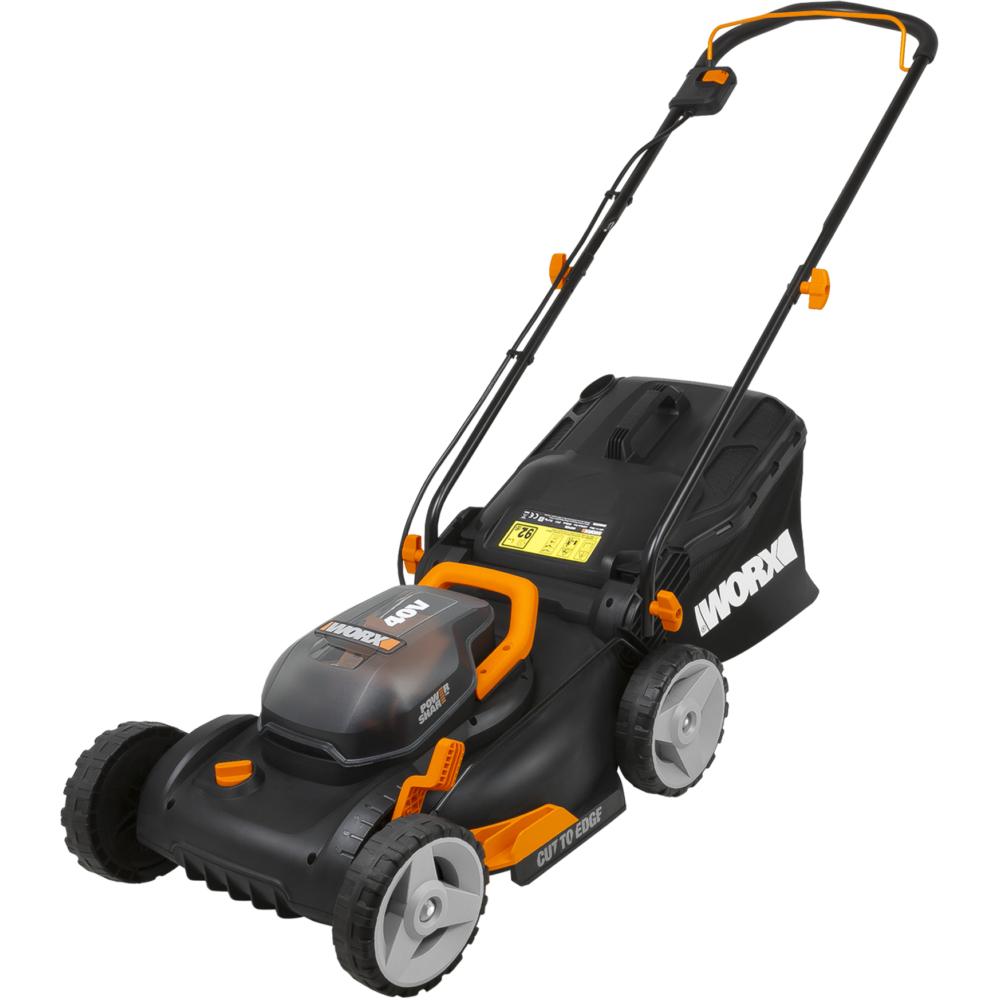 Worx Wg743E.1 Powershare Cordless Lawn Mower - 40cm - 2 X 20V Included