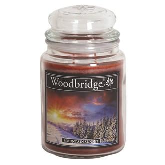 Mountain Sunset Woodbridge Large Scented Candle Jar