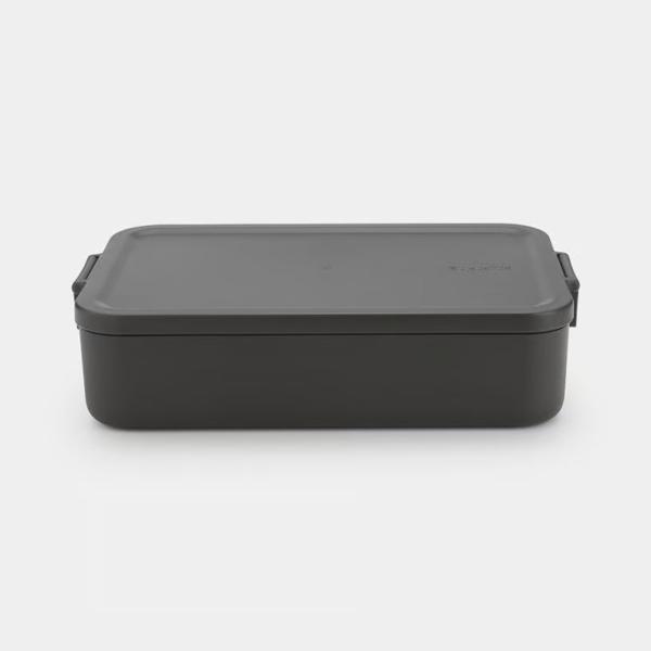 Make & Take Lunch Box Bento Large Plastic Dark Grey