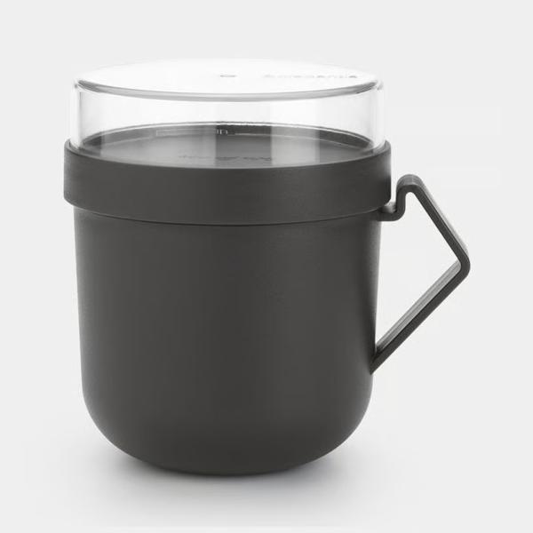 Brabantia Make & Take Soup Mug 06L Plastic Dark Grey