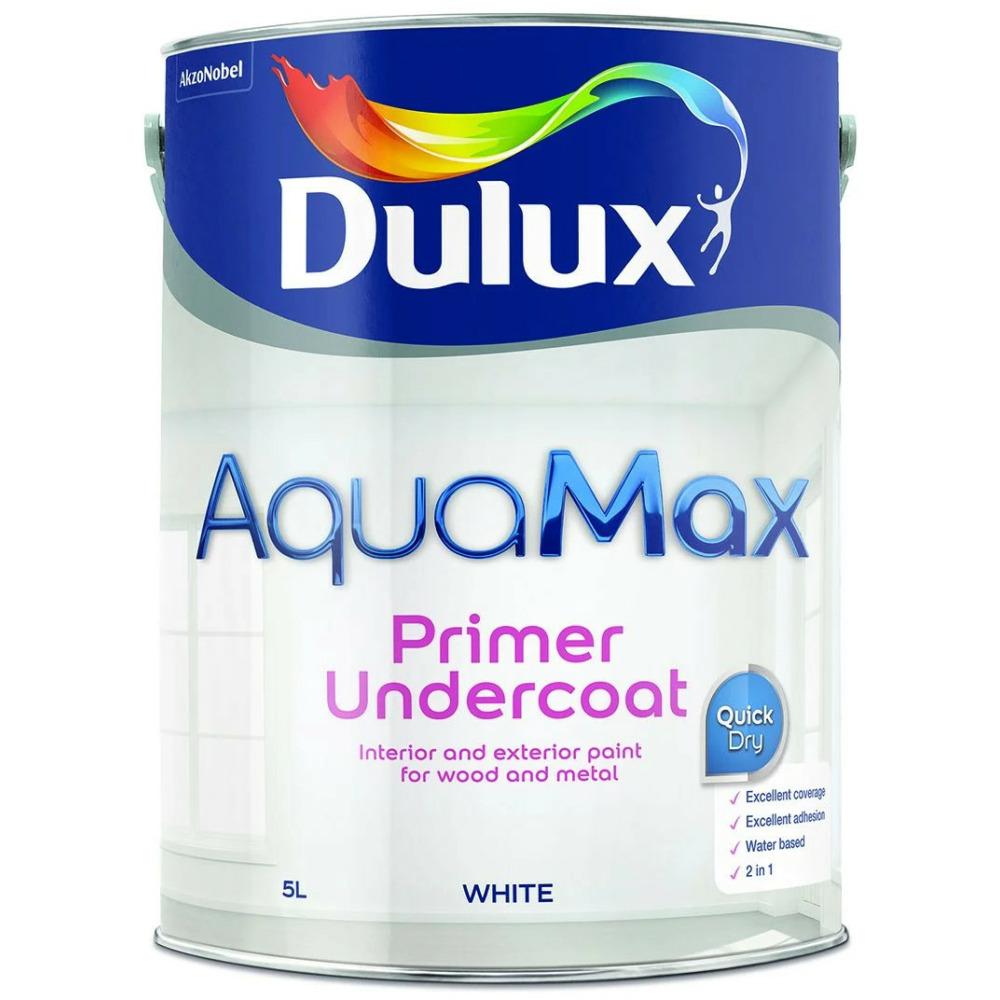 Dulux Aquamax White Metal & Wood Primer & Undercoat - 5L